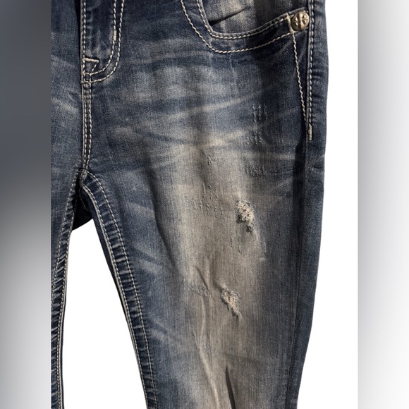 Miss Me Standard Boot bootcut jeans women's size 28 bling rhinestones - Picture 3 of 11